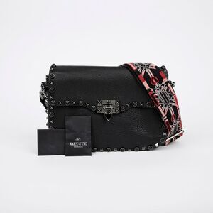 Rockstud Guitar Rolling Shoulder Crossbody Bag